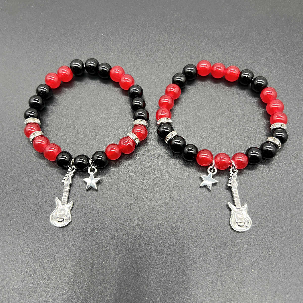 Charm Bracelets ETSY Hot Collection Letter Beaded Love Magnetic Couple Bracelet Elastic Handpiece Girlfriend Accessories H25220 2 BSCX