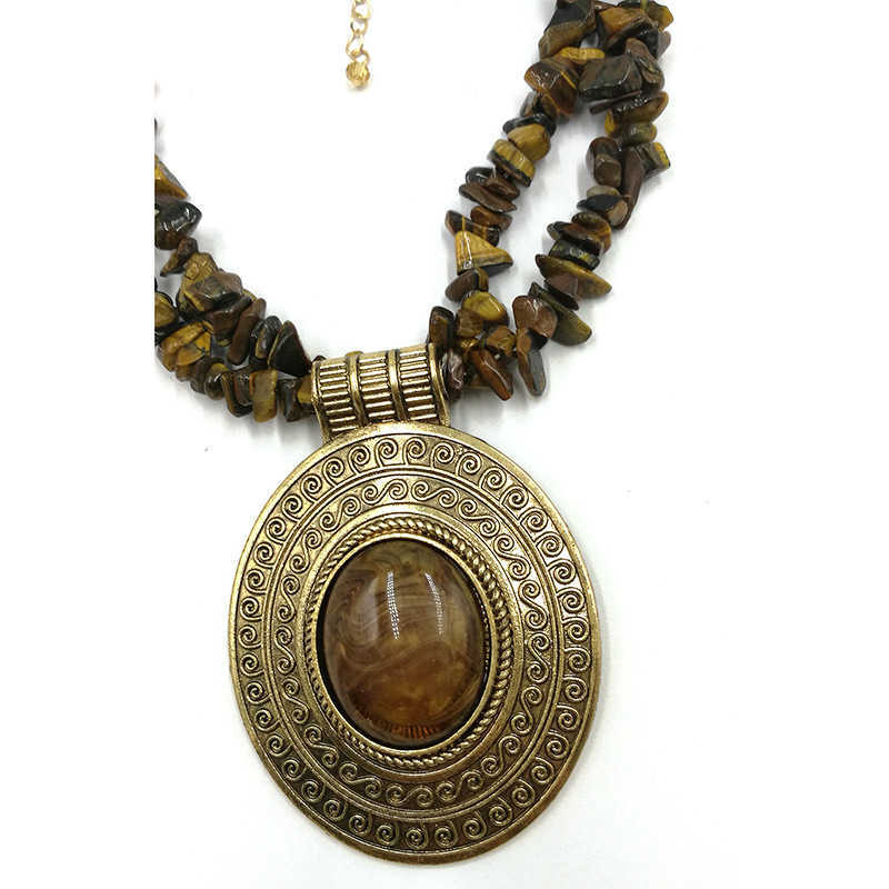 Pendant Necklaces Classic Jewelry Turquoise Stone Necklace ancient silver necklace 2 colors H25219