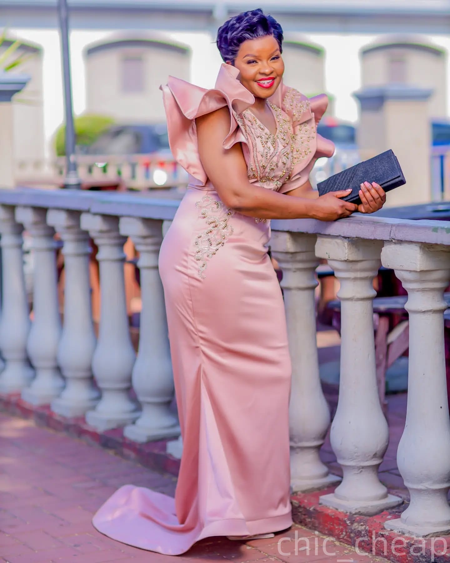 Blush Pink Mermaid Prom Dresses 2025 Lace Beaded Satin V-neck Evening Formal Party Second Birthday Engagement Gowns Plus Size Dress For Special Occasi