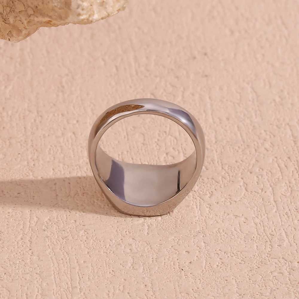 Unique Fingerprint Swirl Ripple Gold Silver Color Rings For Wens Stainless Steel Tarnish Premium Jewelry And Accessories X250220