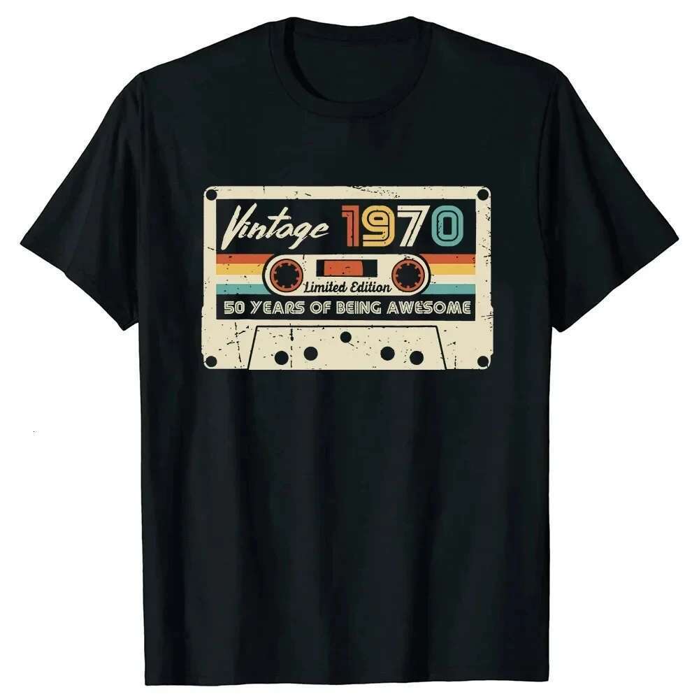 Birthday gift graphic short sleeves 54 years born in 1970 shirt 54th birthday summer retro T-shirt Vintage 1970 T-shirt 42853