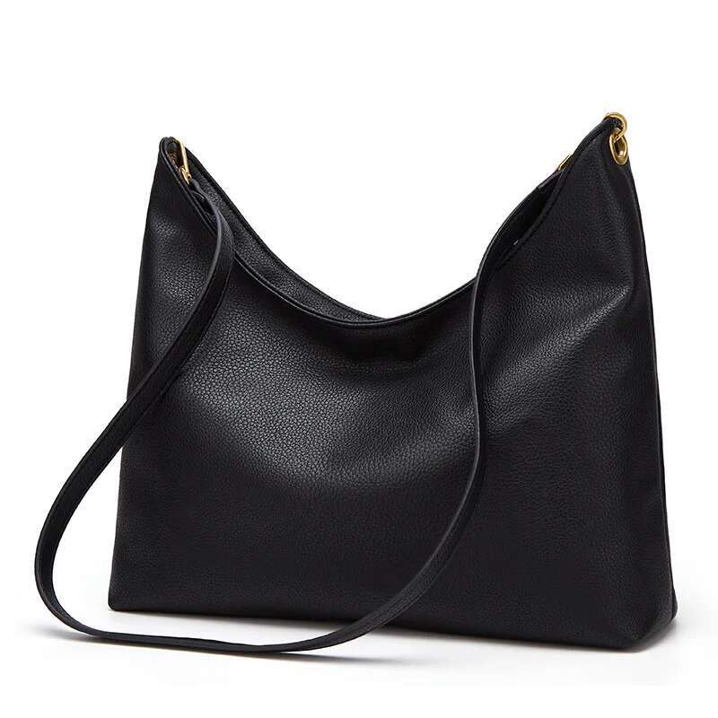 Minimalist Large Capacity Bag Women, New Autumn Winter Fashionable And Stylish Shoulder Bag, Versatile Soft Leather Tote Cro