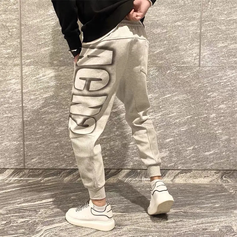 Harem Mens Sweatpants In Sport Elastic Goth Y2k Trousers Korean Style Track Stylish Flated Summer Man Sweat Pants XL 250218