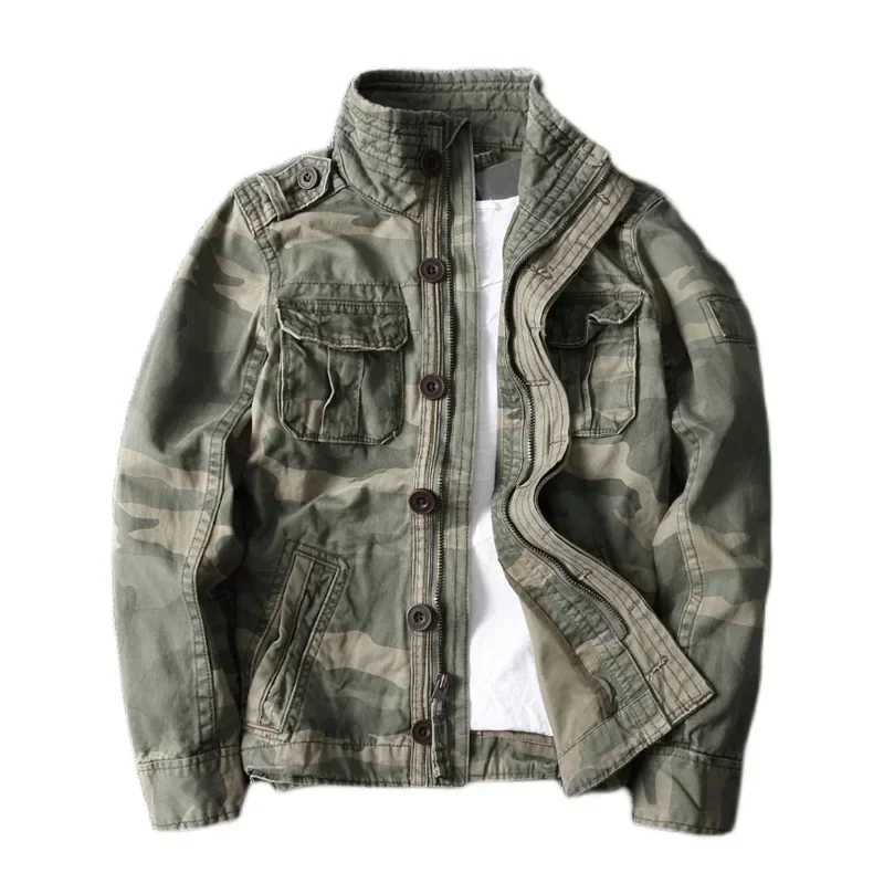 Autumn Winter Mens Camo Jacket Sportswear Thick Jacket Khaki Men Military Camouflage Coat Male Outdoor Work Cargo Jacket Male W2502119