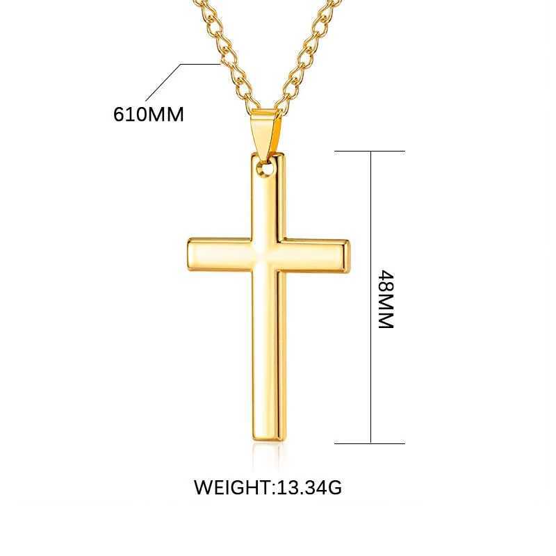 Vintage Gothic Pendant Cross Necklace Cool Street Style Punk Jewelry For Men Women Black Chain Accories On the Neck GiftXJ250219