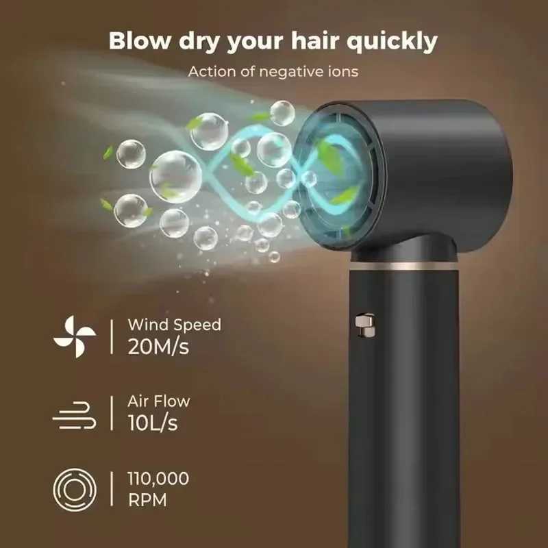 Super Hair Dryer Professional Blow Dryer Multi functional Hair Curler 5-inch Brushless Motor for Quick Drying W250220