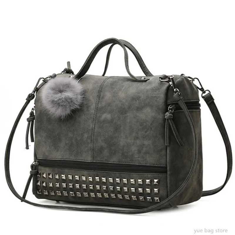 Large capacity womens shoulder bag retro Nubuck leather womens handbag serving messenger top handbag hot selling Y250218