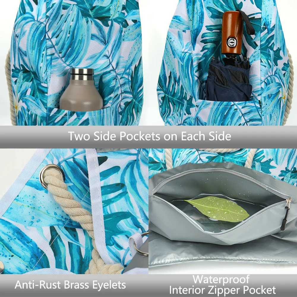 Summer Womens Shoulder Tote Bag Beach Bag Large Capacity Handbag Waterproof Fitness Swimming Pool Bag Travel Holiday Bag Z250219
