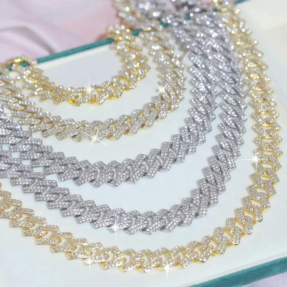 d Out Exquisite 16mm Wide Necklace Fashion Bracelet Hip Hop Jewelry Full Rhinestone Tren Jewelry Gift For Men WomenXJ250219