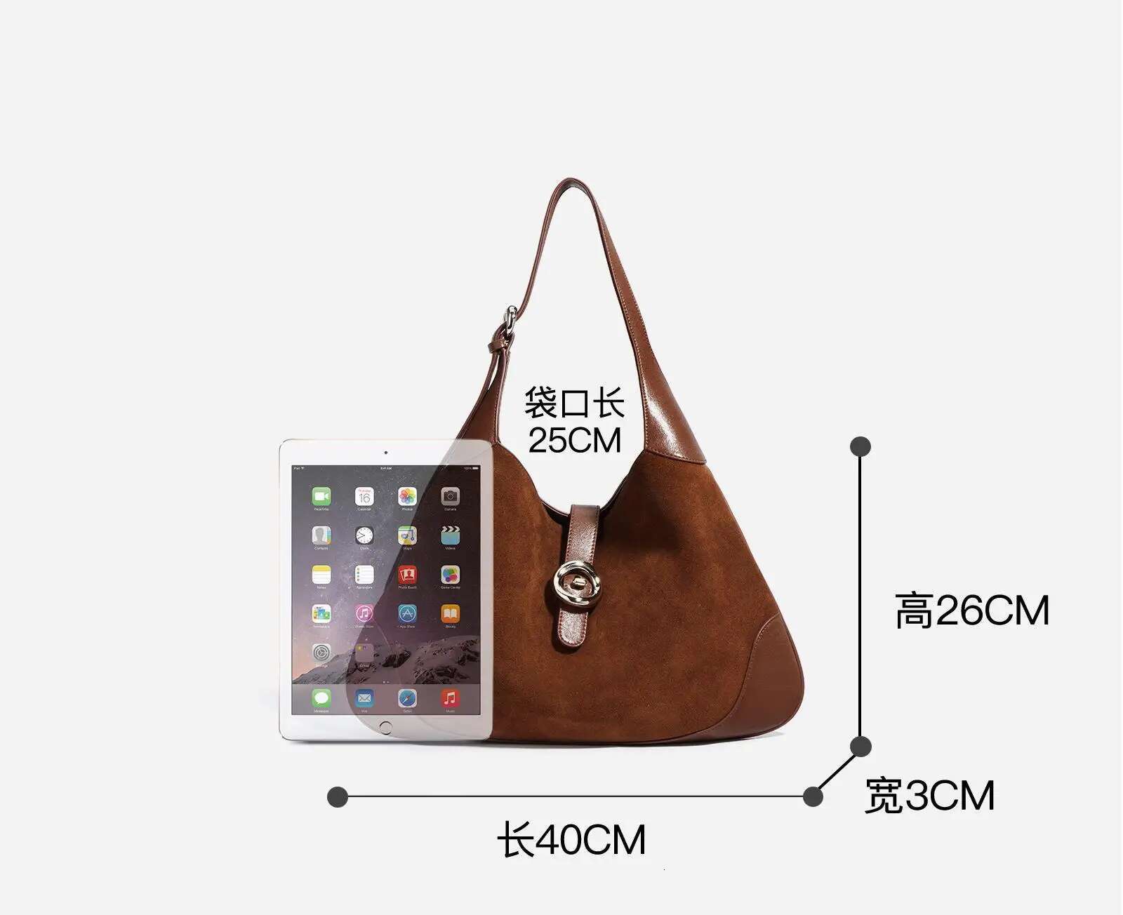 Fashion Bags 2025 Suede Leather Shoulder Bag Women's Bags Hand Ladies High Quality Of Half Moon Tote Bag