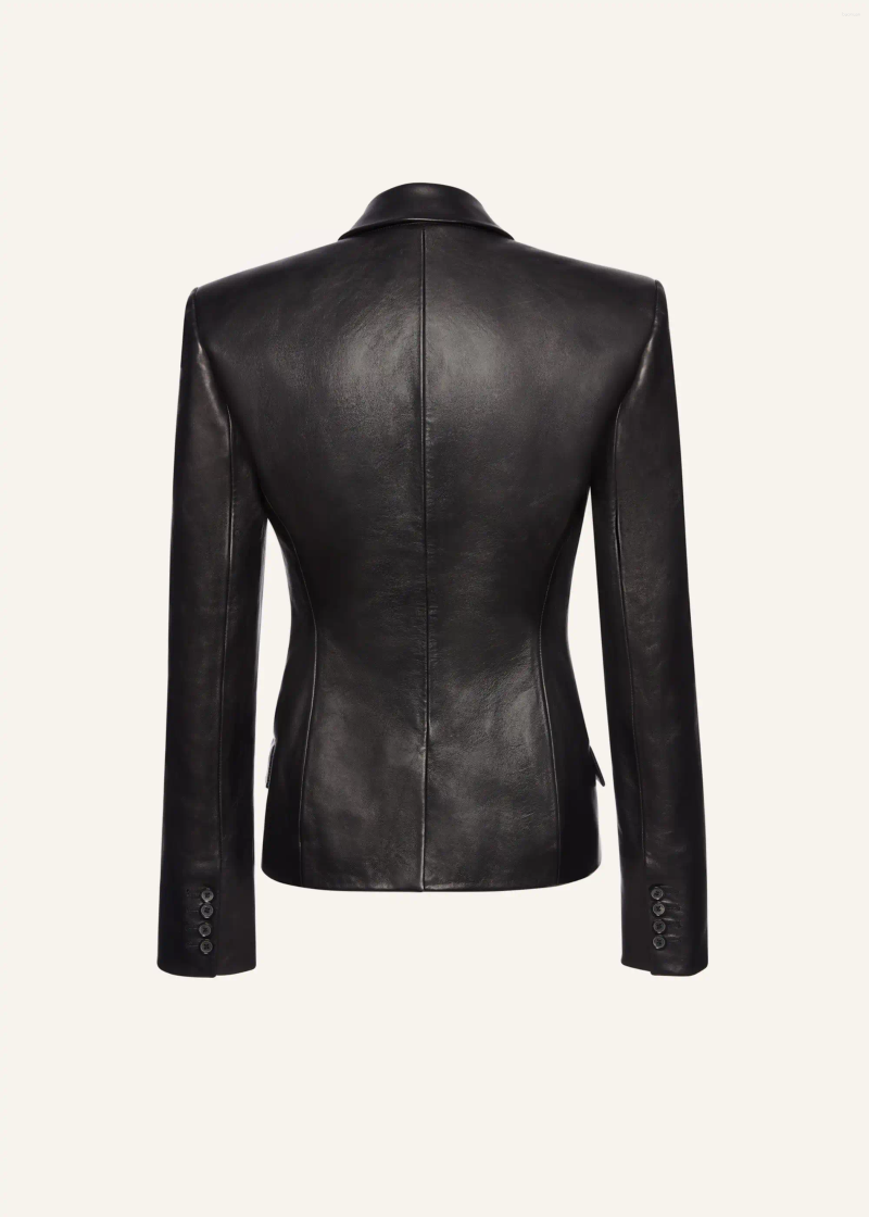 Womens Jackets Fashionable Magda Butrym Leather Jacket With A High-end Feel Handmade By Designer