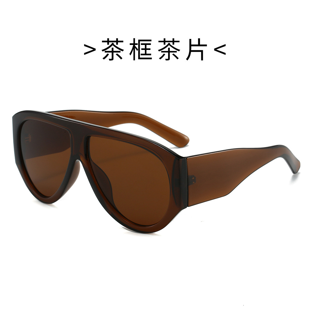 Large Frame Women Pilot Sunglasses 2025 New Decorative European And American Sunglasses High-grade Sense Sunglasses Concave Shape