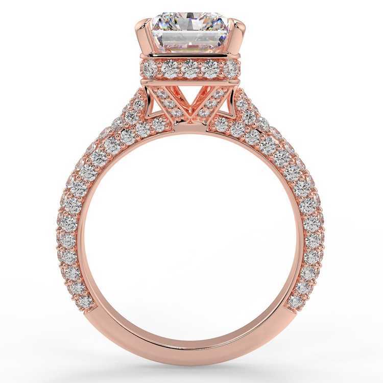 14K Gold Emerald Cut Moissanite Ring Chunky Ring Gold Fashion Rings for Womens Jewelry High Quality