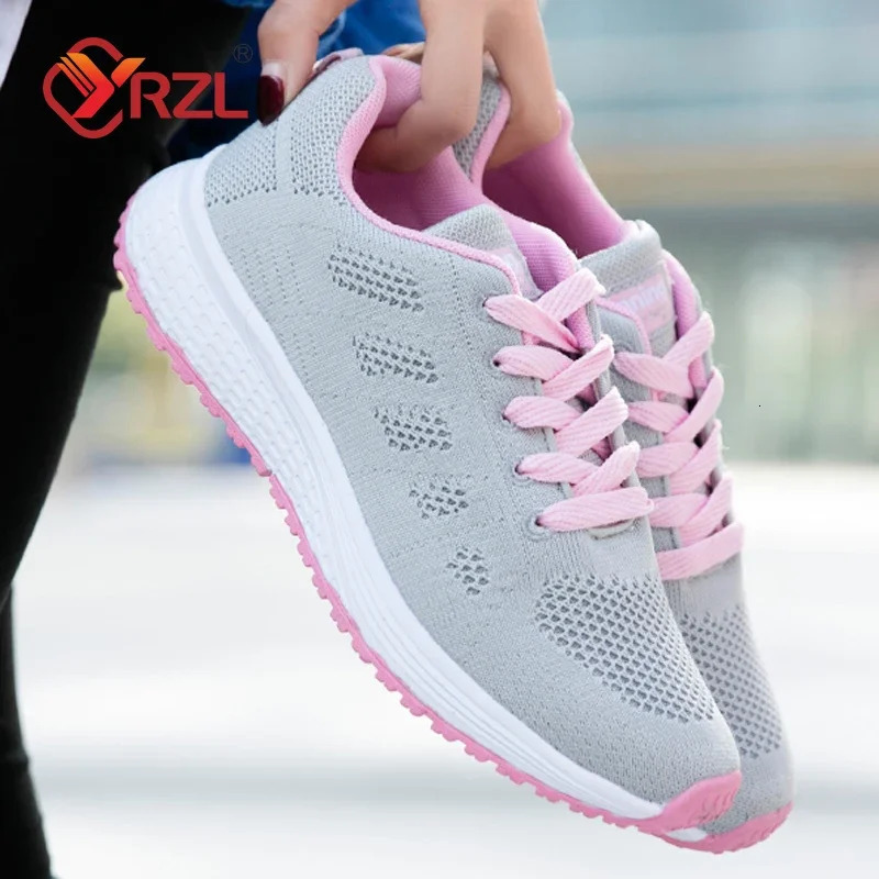 YRZL Womens Running Shoes Breathable Mesh Trainers Comfortable Sneakers Men Tennis Unisex Women 250219