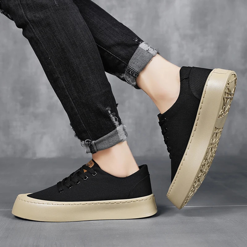 Mens breathable running outdoor casual shoes Comfortable walking sneakers mens Breathable canvas 250219