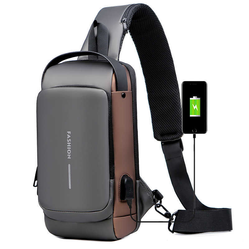 New Chest Bag Mens Tide Messenger Bag Mens Waterproof Single Shoulder Bag Mens Sports Leisure Mens Chest Bag Locomotive Bag 241225
