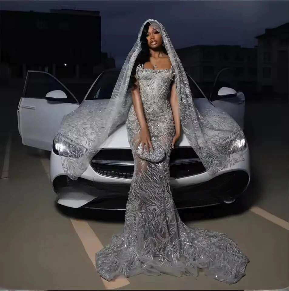 Dresses Prom With Wrap Sequin Beading Black Girls Mermaid Party Gowns Strapless Bespoke Evening Dress Customized