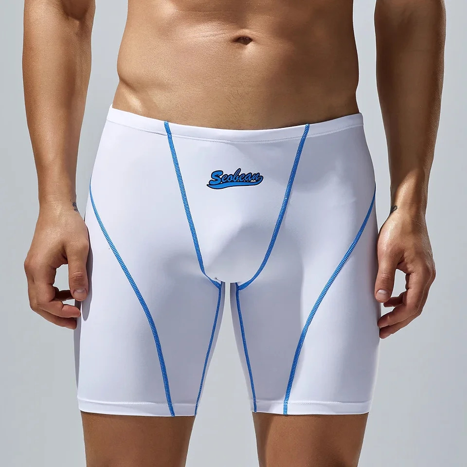 SEOBEANMens Low Rise Colorful SWIM BOXER Long VORTEX SWIMWEAR 2024 summer 250220