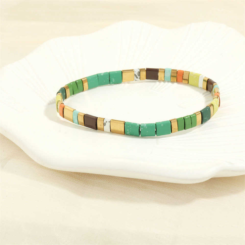 Charm Bracelets Beach Bohemian style design rainbow style fashionable Tila bead bracelet H25220