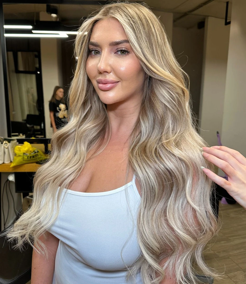 Ash Blonde Highlight Colored Transparent Lace Front Wigs Human Hair Body Wave Lace Frontal Wigs Pre Plucked For Women