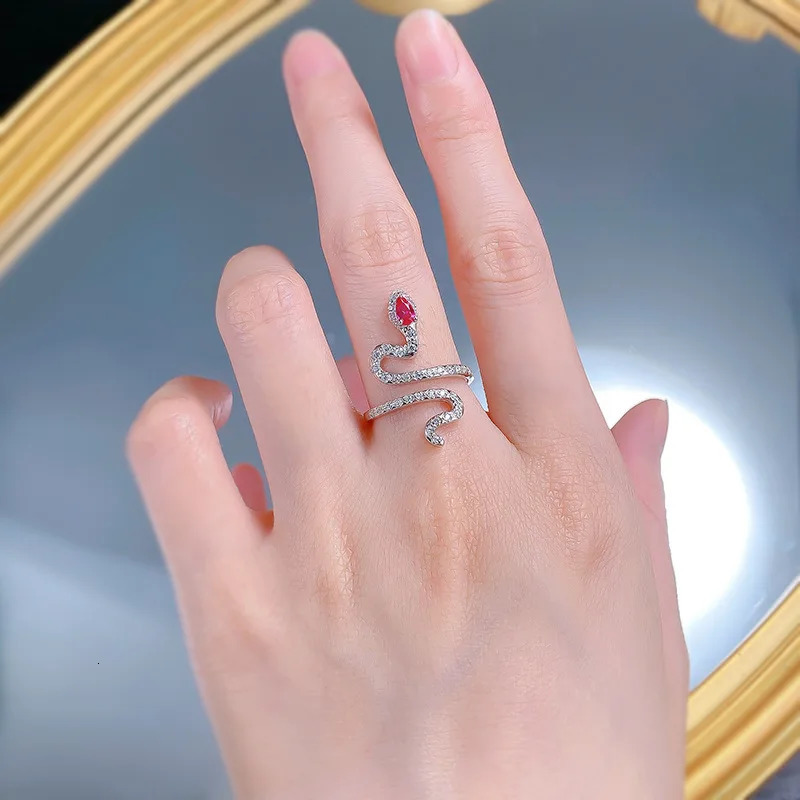 Apaison 3 * 5mm high carbon diamond ring for women 925 sterling silver punk party jewelry 250220