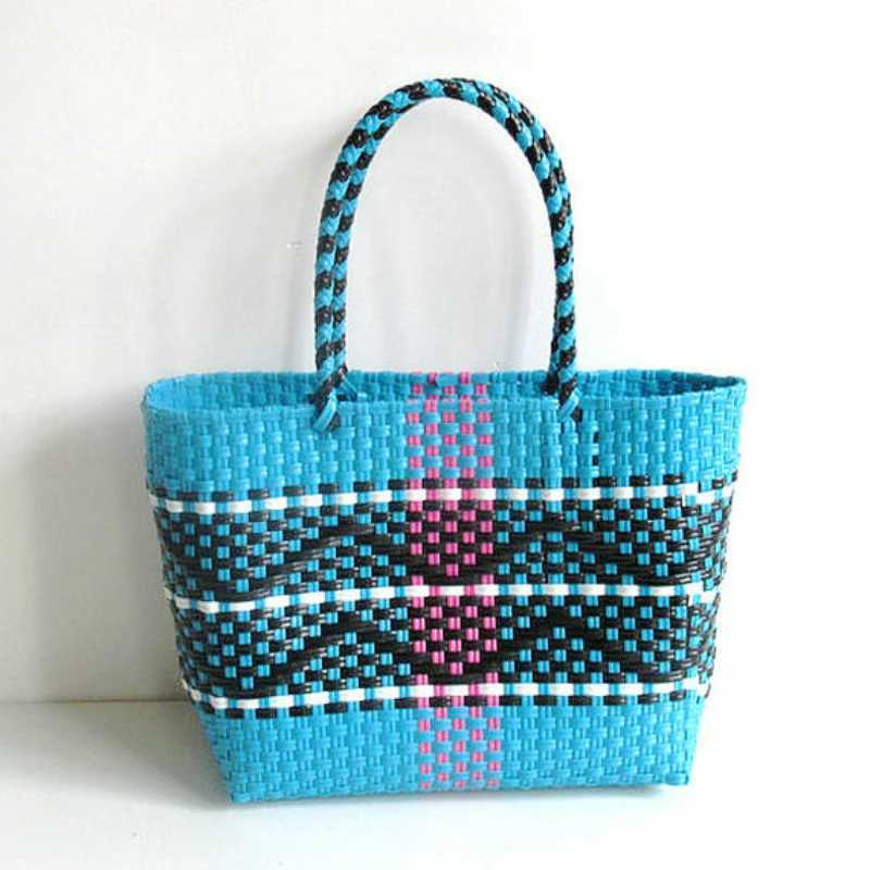 2022 Woven Handbags for Women Plastic Shoulder Bags Beach Bags Waterproof Environmental Protection Female Small Large Bags Z250219