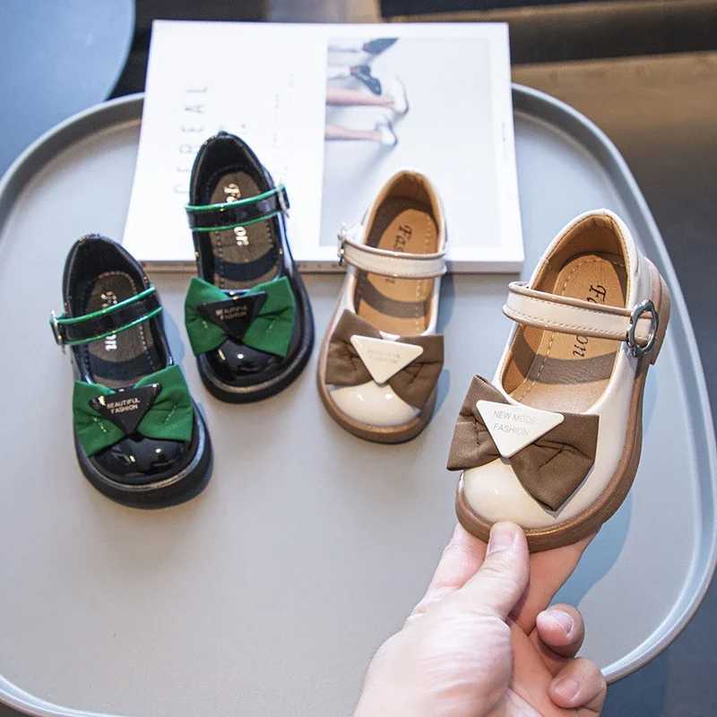 Girls Leather Shoes Mary Janes Childrens School Casual Shoes Kids Party Wedding Shoes Classic with Bow-knot 2024 Spring New X250220