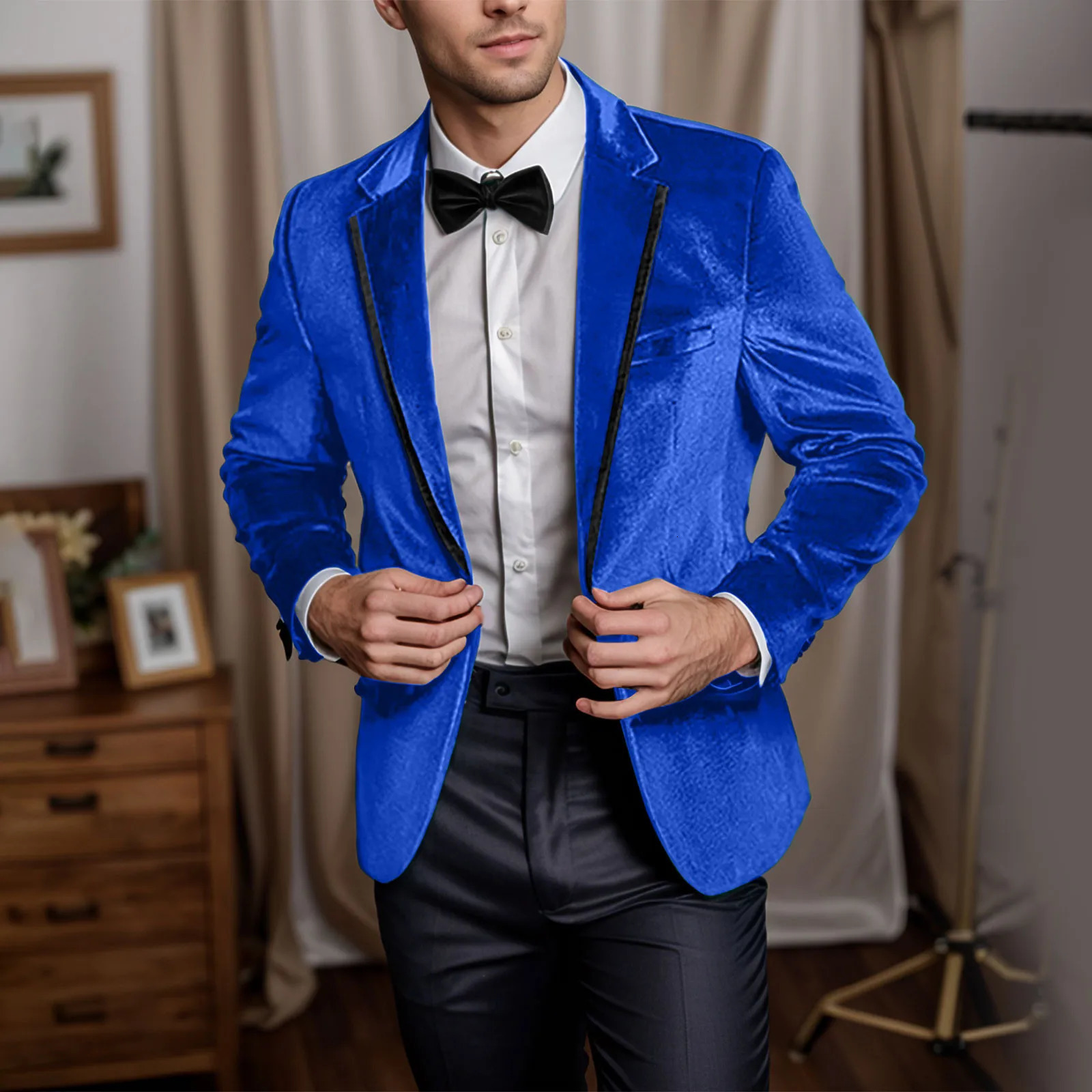 Vintage Green Velvet Mens Ultra Thin Set Groom Tuxedos Groomsmen Wedding Party Dinner Mens Exquisite Party Set 250220