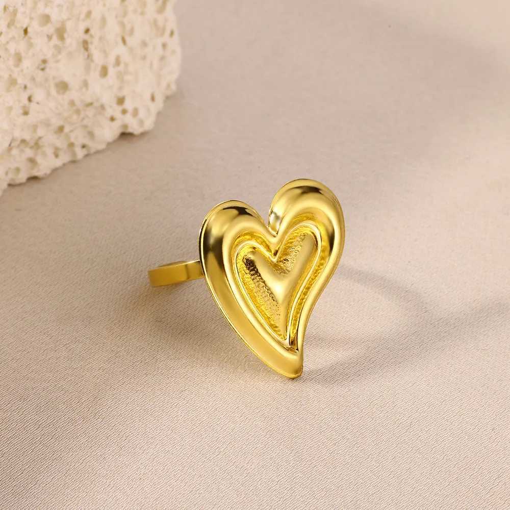 Delicate Opening Rings For Wen Fashion Gold Color Stainless Steel Bague Jewelry Femme Bijoux Wedding Gift Rings X250220