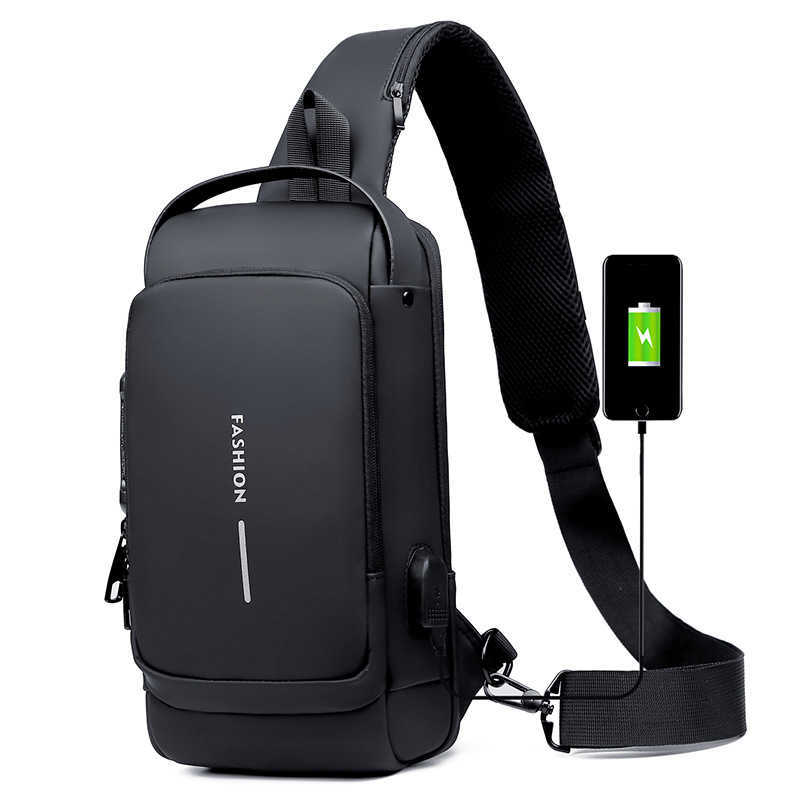 New Chest Bag Mens Tide Messenger Bag Mens Waterproof Single Shoulder Bag Mens Sports Leisure Mens Chest Bag Locomotive Bag 241225