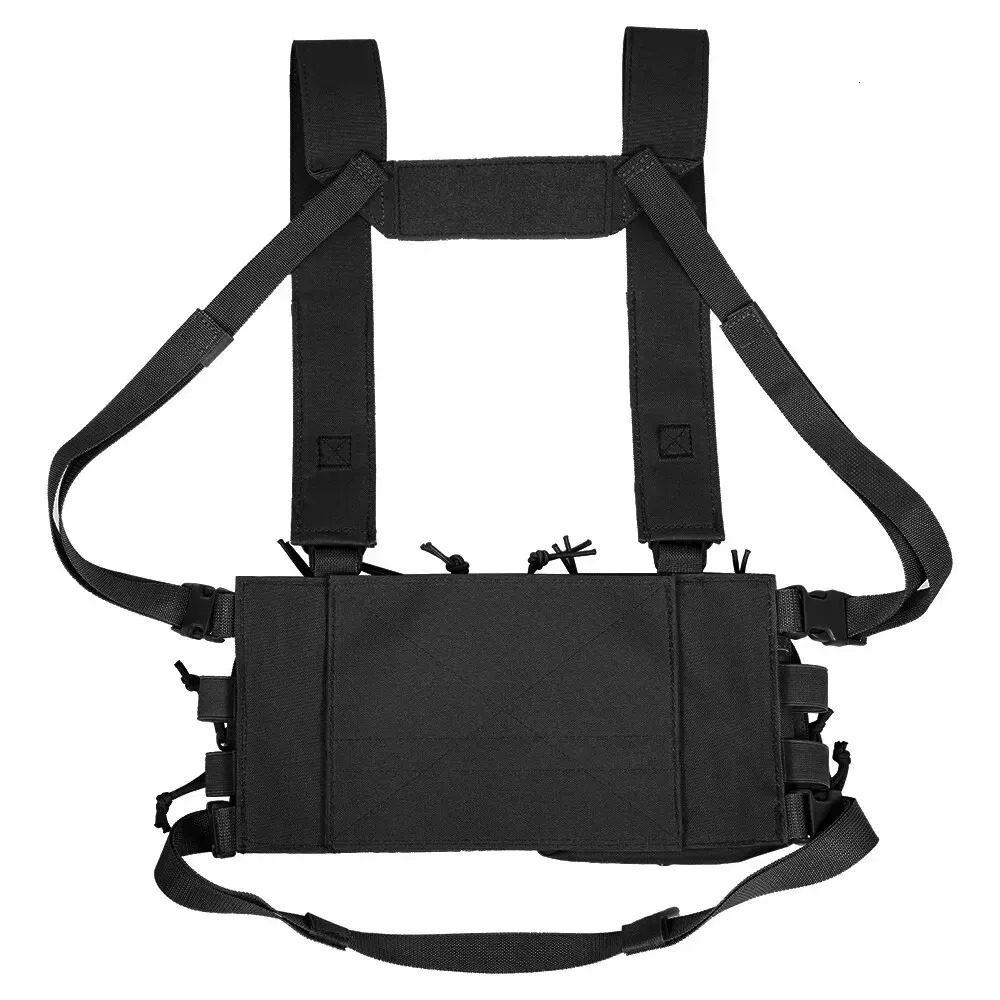 Tactical Chest Vest Rig Bag Field Training Vest Multifunctional Camouflage Strap with Multi-Pocket Outdoor Camping CS Match Pack 250219