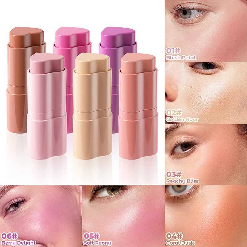 Heart-shaped Pocket B Cream Sticks Natural Eyeshadow Brighten Lip Tint Cheek Shading Cute Purple Rouge Ber Korean MakeupW250220