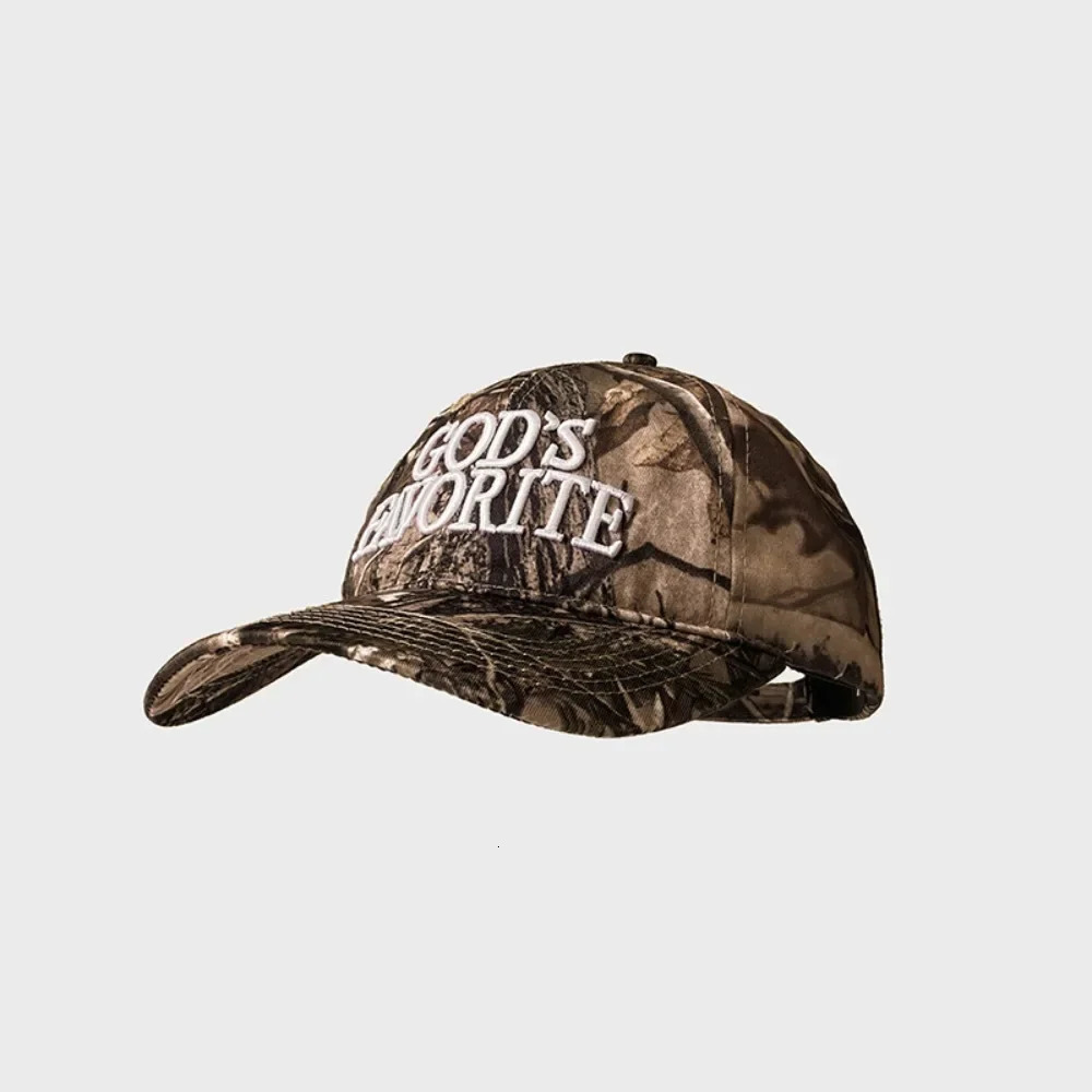 Ins Retro Camouflage Baseball Cap 3D Embroidery Letter Womens Street Fashion Bend Edge Shows Small Face Baseball Cap 250214