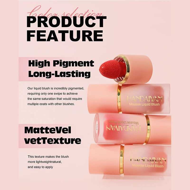 Handaiyan Matte Glitter Face Liquid Ber Smooth Cheek Eye Mousse B Highlighter Stick Rouge Waterproof Contour MakeupW250220