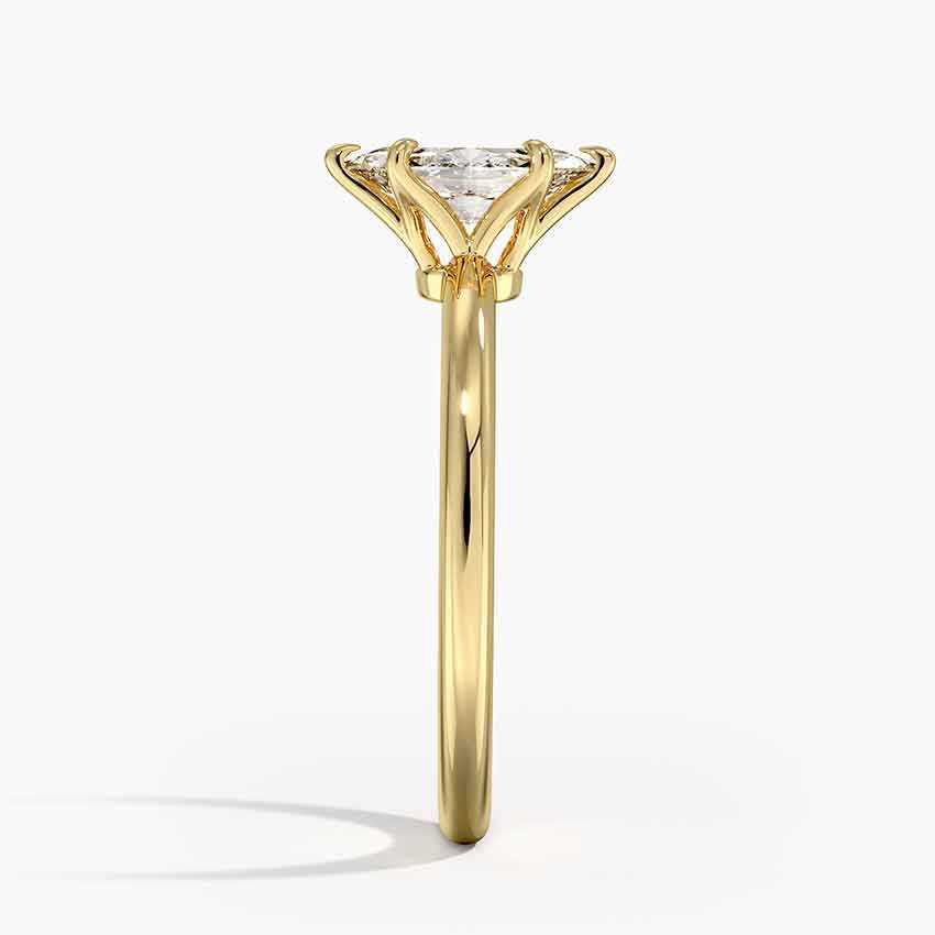 AAA Gems Yellow Gold Engagement Ring 14K/18K Gold Marquise Cut Solitaire Moissanite Engagement Rings