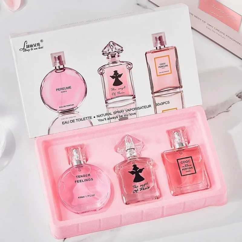 Beautiful Girl Paris Angel Three-piece Gift Box Set Little Black Dress Womens Perfume Long-lasting Fragrance Fresh and ElegantXJ250220