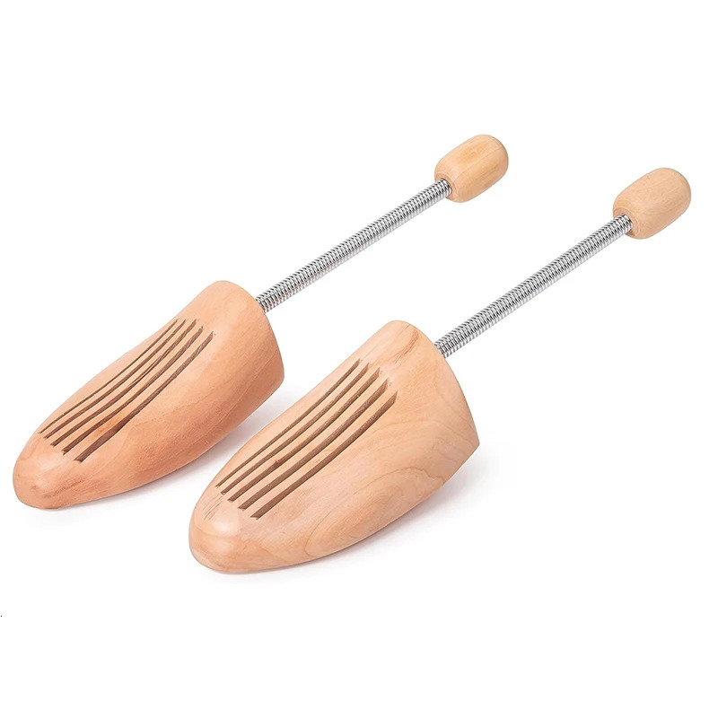 Repacego 2 Pcs Wooden Shoe Tree Unisex Highgrade Spring Shoes Adjustable Support Stretcher Shaped Fixed 250219