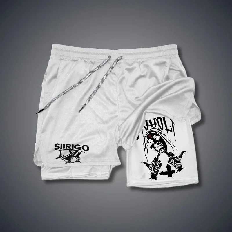 Mens Fitness Shorts Breathable Quick Drying Printed Double-Layer Shorts Summer Sports Casual Training Jogging Shorts XS-3XL X250220