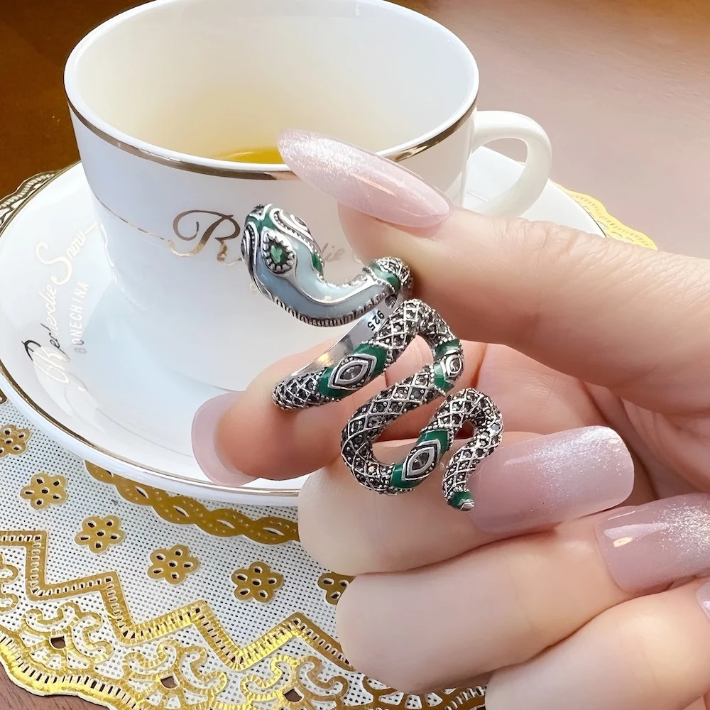 Blue Snake Ring Bohemia Fashion Jewelry For Women 250220