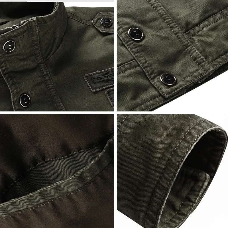 Men's High-neck Flyer Jacket, Casual Windshield, Tool Jackets, Slim, Retro, Outdoor, Spring, Autumn, New, 2024