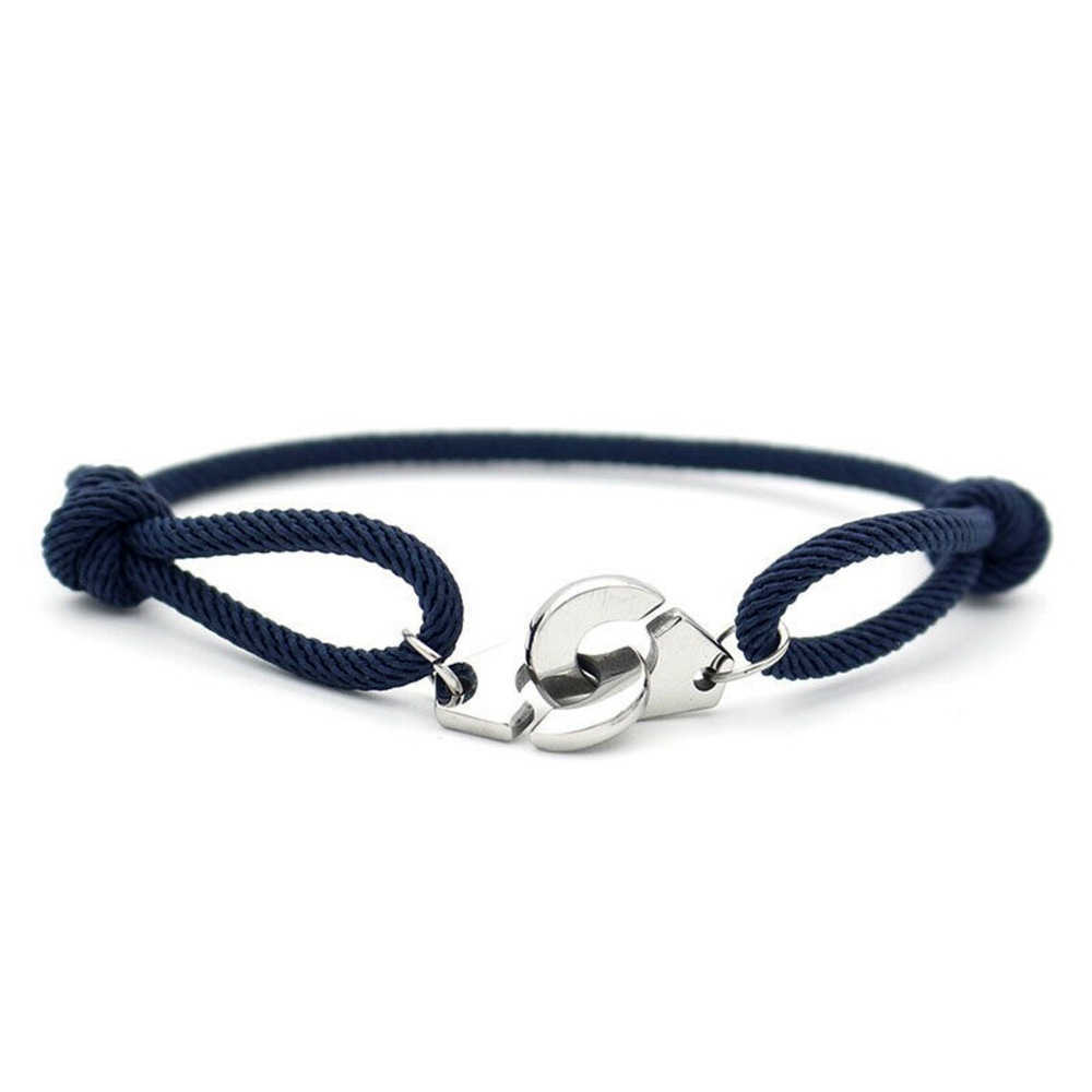 Charm Bracelets Hot selling stainless steel braided rope bracelet jewelry couple handcuffs bracelet student jewelry bracelet H25220 3 JZD4