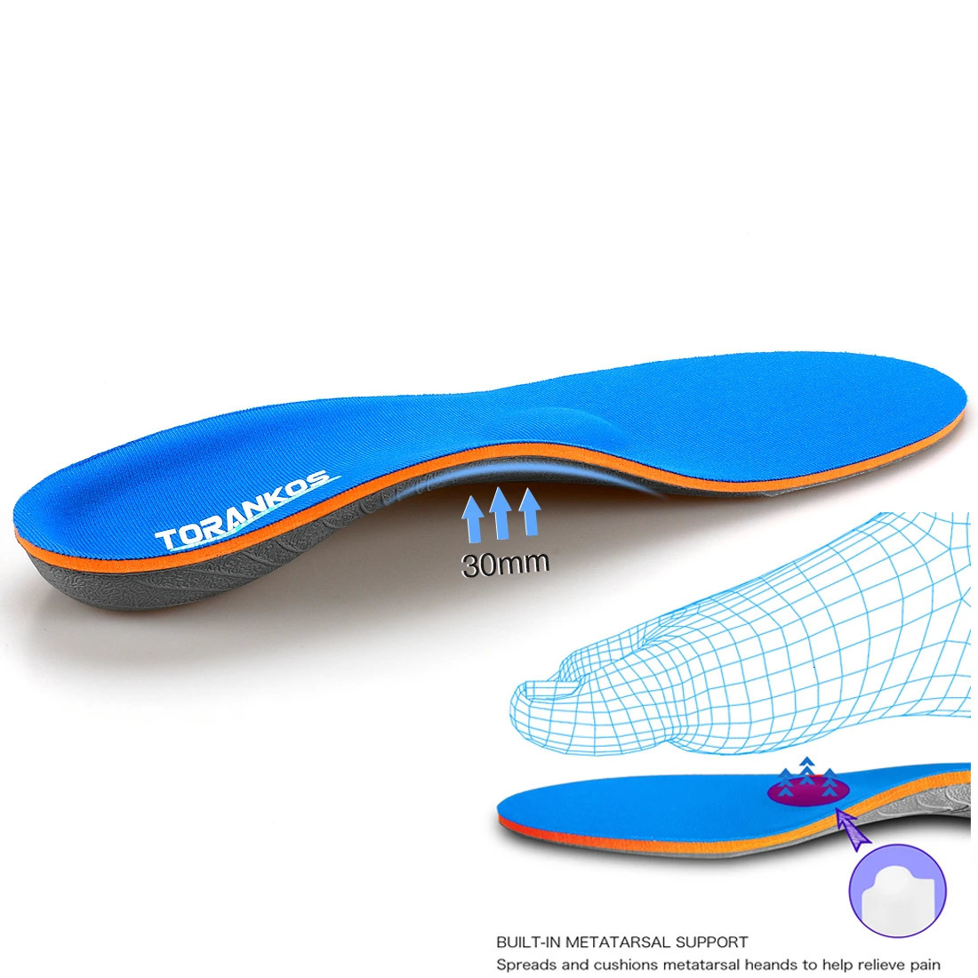 Plantar Fasciitis Arch Support Orthopedic Insoles Relieve Flat Feet Heel Pain Shock Absorption Comfortable 250219