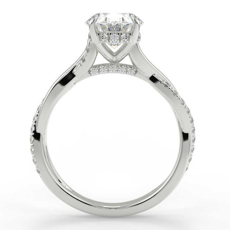 18K Solid Gold 2CT Moissanite Diamond Trendy Rings Pawnable Gold Jewelry 18K Ring