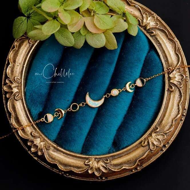 Popular Light Stainless Steel Moon Crescent Plated Gift Simple Fashion Gold Sier Bracelet