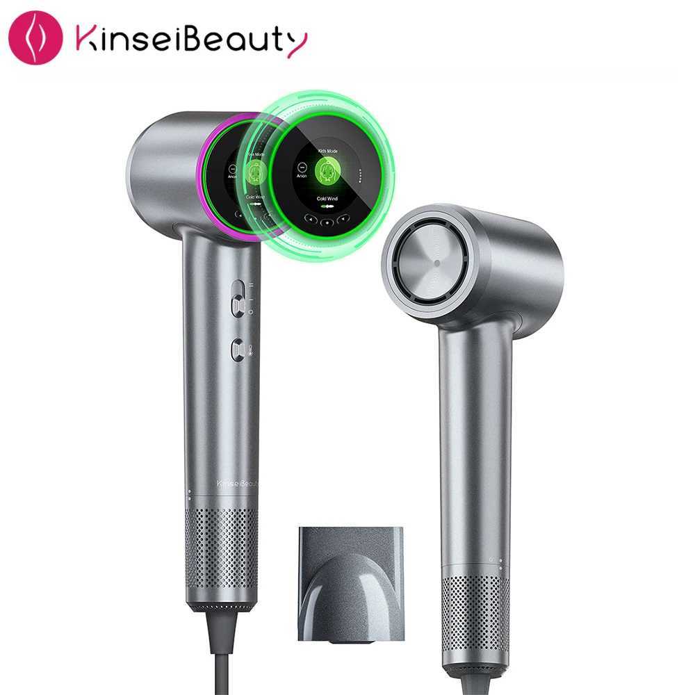 Kinseibeauty High Speed Hair Dryer 0 000rpm Brushless Motor 23m/s Fast Drying 59dB Low Noise Negative Ionic Blow Dryer W250220