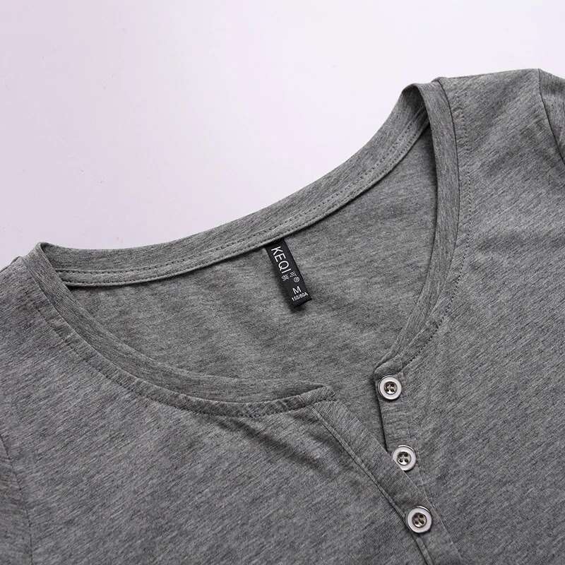 Summer New Casual V-neck Tshirt Nail Buckle Short Sleeved Women's T-shirts Slim Fit Cotton Simple Solid Color Tops Fashionable Designer T Shirt