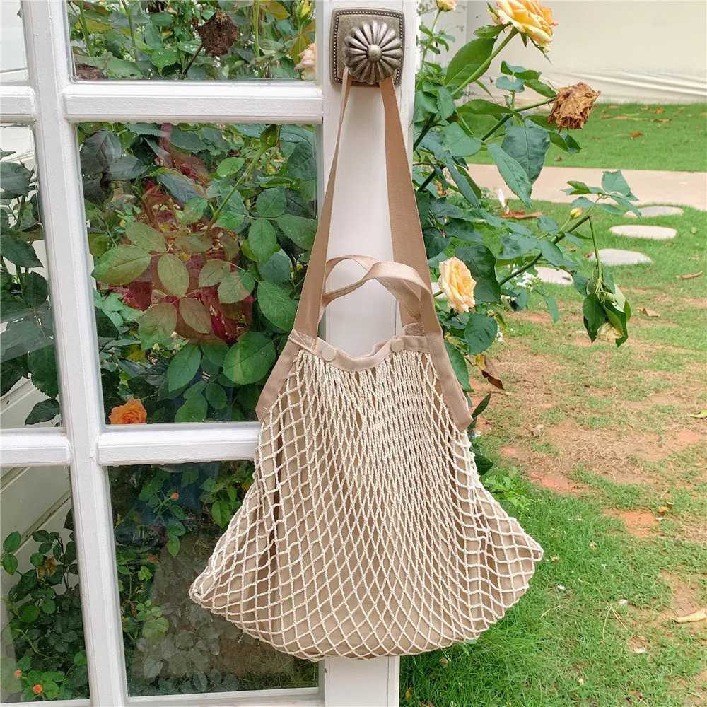 Fashion Design Sewing Design Womens Woven Mesh Bag Large Capacity Casual Womens Shoulder Bag Large Handbag Z250219