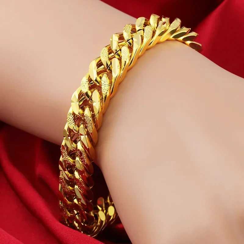 18k gold bracelet for men and women Au750 buckle bracelet for boss chain gift certificate linkXJ250219