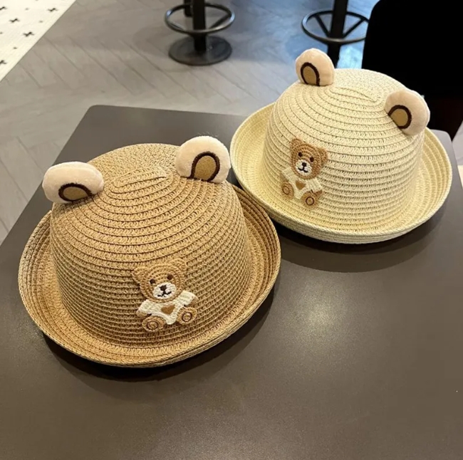 Childrens Fisherman Hat Kids Grass Hat Boys Girls Headgear Summer Breathable Sunshade Cap Cute Travel Headgear Sunscreen Products