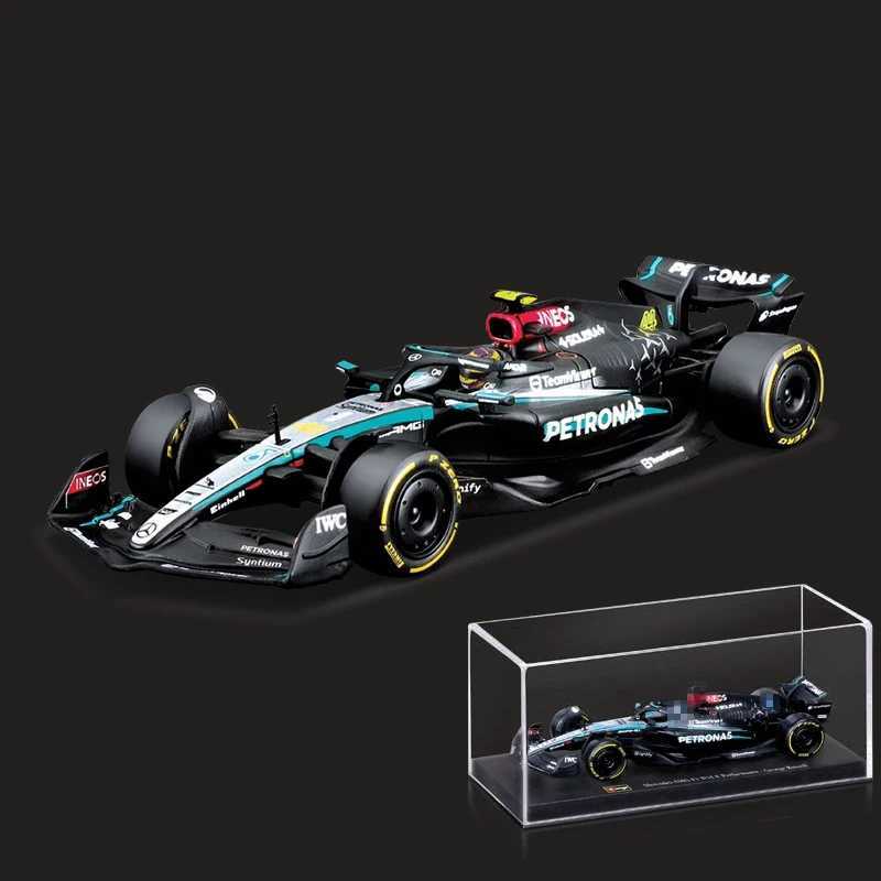 Bburago 1 43 Mercedes AMG F1 W15 E Performance 2024 Alloy Car Micro Die Casting Model 44# Lewis Hamilton 81# George Russell ToyXJ250407